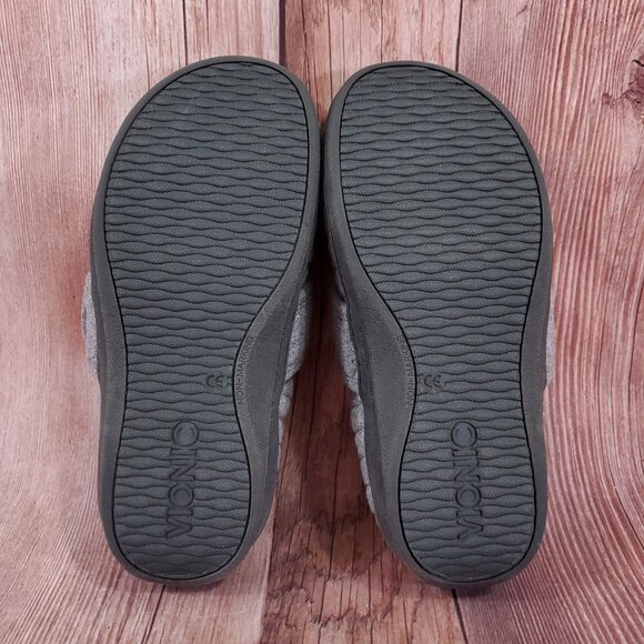 Vionic Carlin Womens Size 6 Gray Quilted Fleece Lined Slip On Slippers Mules - Picture 14 of 15
